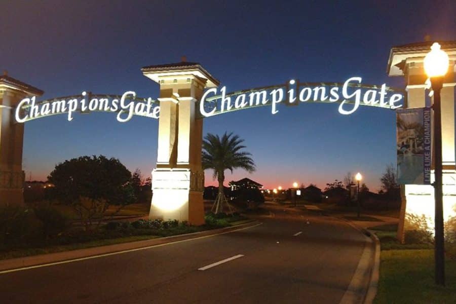ChampionsGate road sign in Central Florida