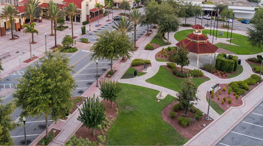 Downtown park in Haines City, Florida